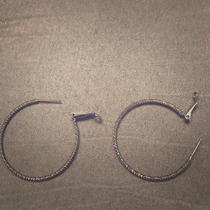 Silver hoop earrings